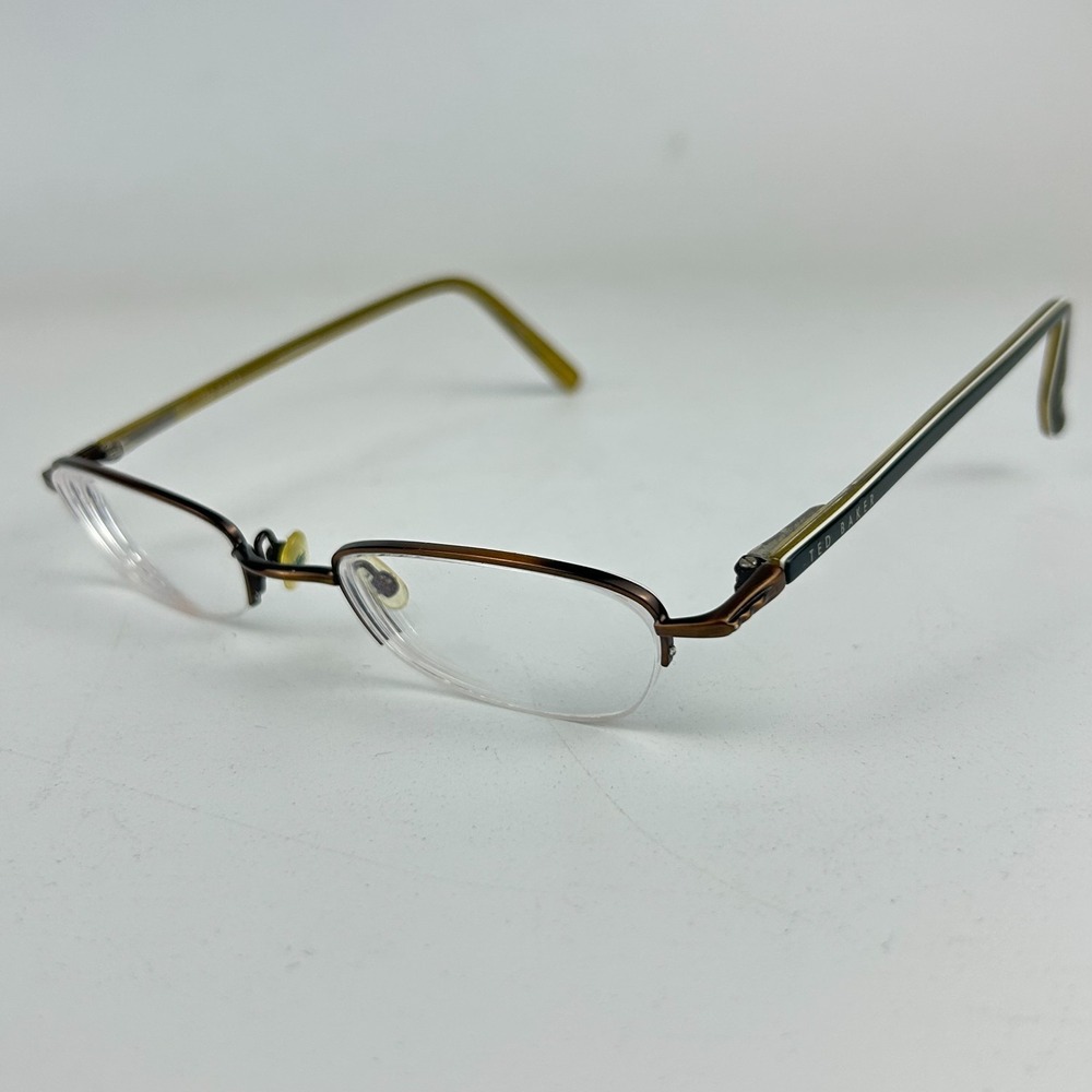 Ted Baker Scuffler B113 LBR‎ Women Eyeglasses Olive Green Half Rim 46-20-135 mm